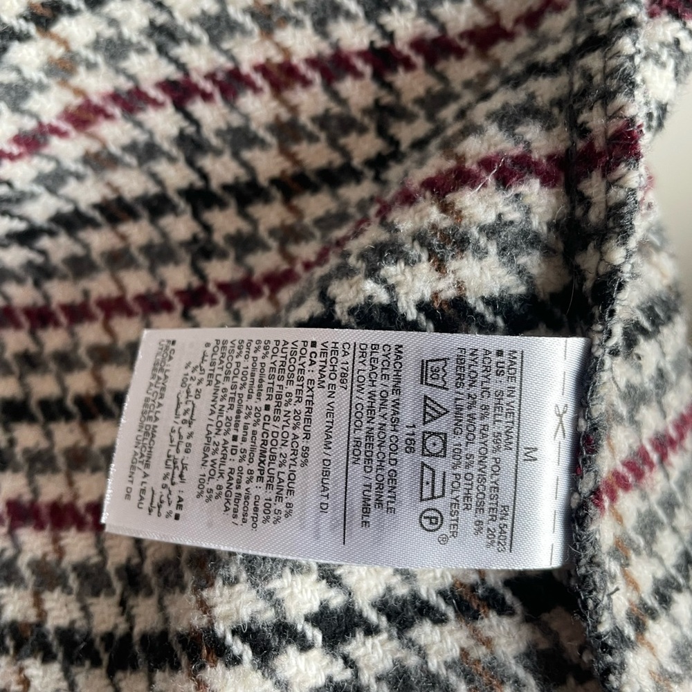 Old Navy Houndstooth Blazer Size Medium NWOT 2% Wool - Picture 6 of 13